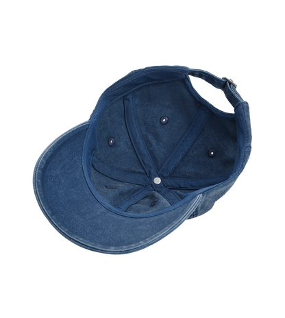 Organic Cotton Twill Cap - Bon Voyage Washed Blue