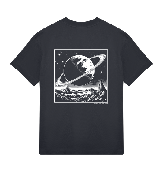 Organic Men's Off Black Tee - Orbital Crown