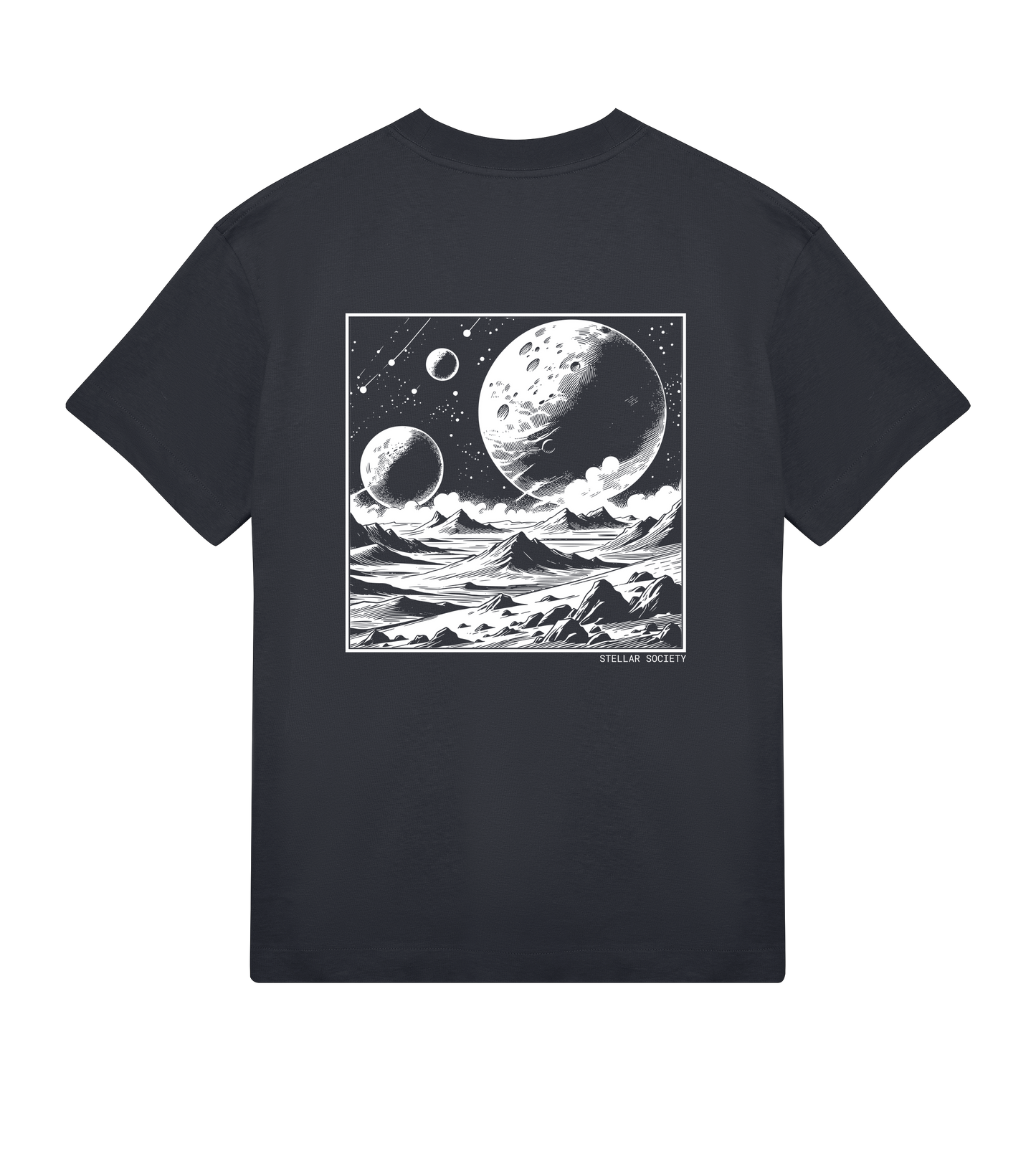 Organic Men's Off Black Tee - Celestial Scar