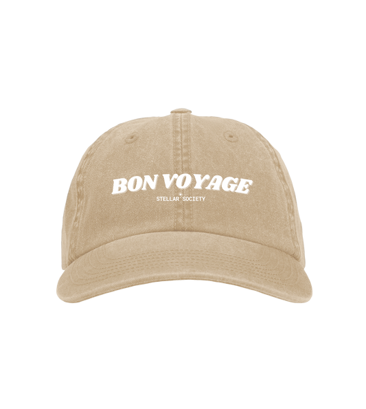 Organic Cotton Twill Cap - Bon Voyage Washed Oatmeal